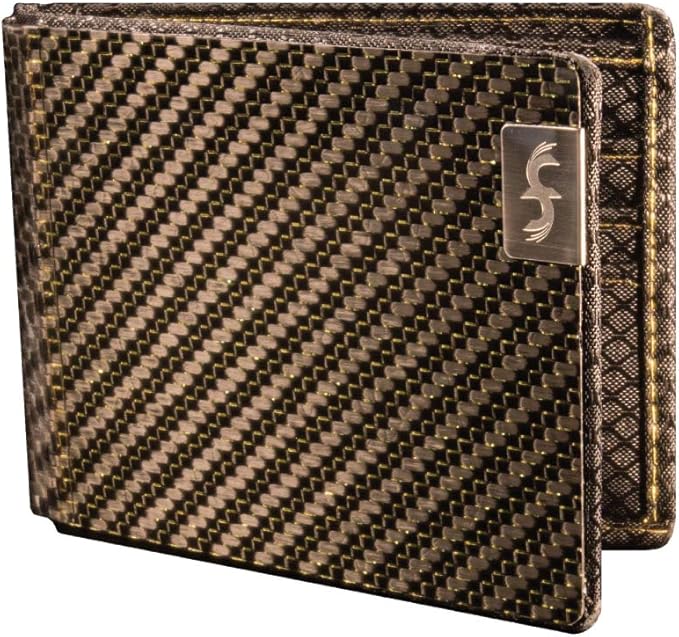 Common Fibers Carbon Fiber Reflections MAX Bifold Wallet Gold