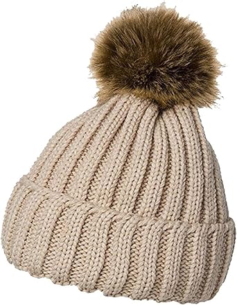 womens fluffy bobble hat