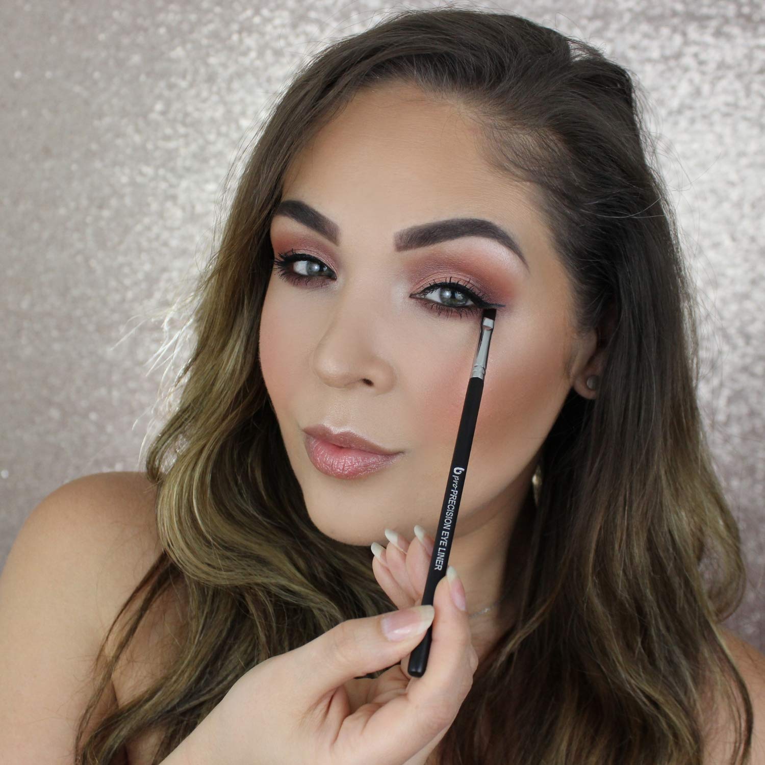 Gel Eyeliner Brush Fine Angled - pro Precision Eye Liner Eyebrow Makeup Brushes, Ultra Thin Slanted Flat Angle Bristle for Tightline, Professional Applicator for Liquid, Powder, Cream, Cake Cosmetics : Beauty