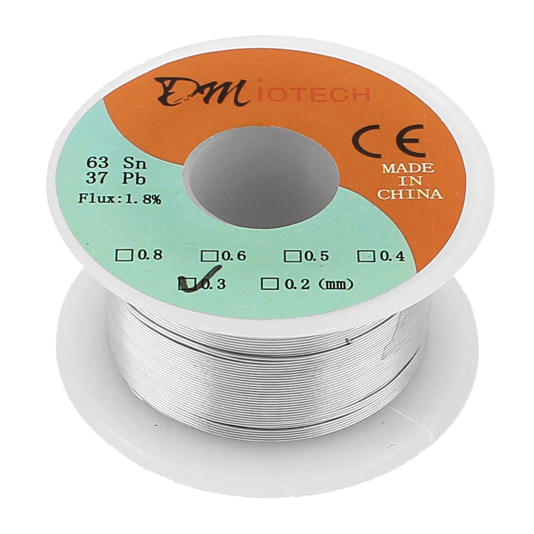 uxcell 0.3mm 35gram 63/37 Tin Lead Roll Rosin Core Soldering Wire ...