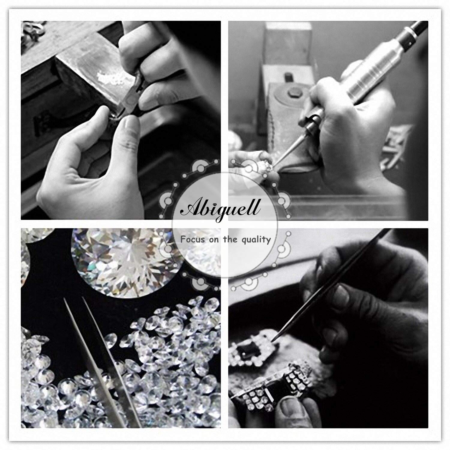 Abiguelle Damen Schmuck, Halskette Silber mit Herz Anhänger 925 Sterling Silber Zirkonia, Schmuck mit Etui 45cm, Weiß