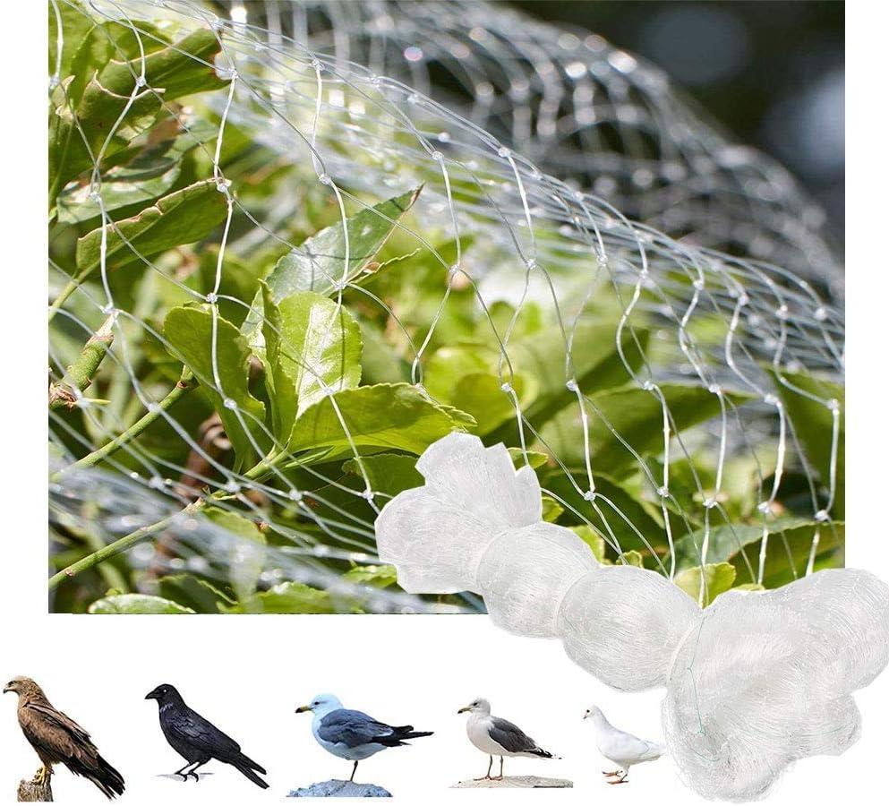MIRACLE BLACK Garden Netting Kit 13Ft x 27Ft White Bird Nettin - Protect Plants Fruits Flowers Trees - Stops Birds Animals