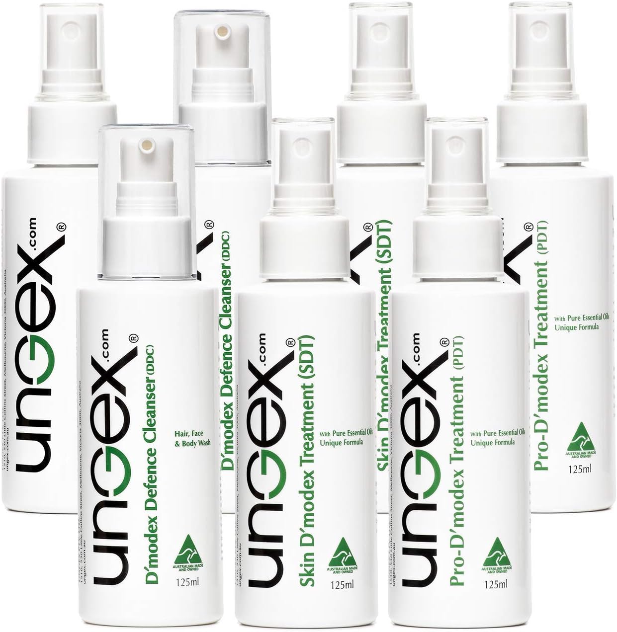 Demodex Treatment Bundle 2 | For Acne Rosacea, Itchy Scalp, Inflammation | 7 in 1 | Ungex