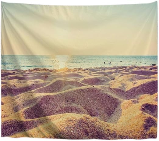 A Monamour Wanddekor Wandteppiche Blauer Ozean Sand Strand Meer