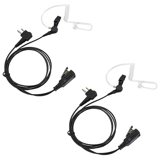 title=Coodio M2HS3 Motorola Auricolare 2-Pin Microfono con Auricolare [Tubo Acustico]