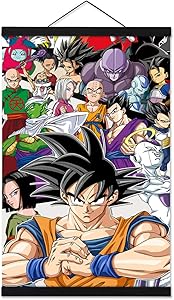 Japanese Anime Wall Scroll Picture for Wall Decor with 16 Inch Black Powerful Magnet Wood Poster Hanger