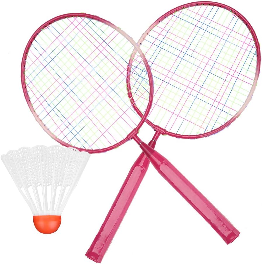 Jacksking Badminton Racket, Durable Nylon Alloy Kids Children Training Practice Badminton Racquet