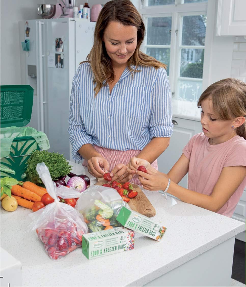 Biobag 6L Clear Food & Freezer Bags: Biodegradable, Compostable and BPA Free (20 bags), 18 - Image 4
