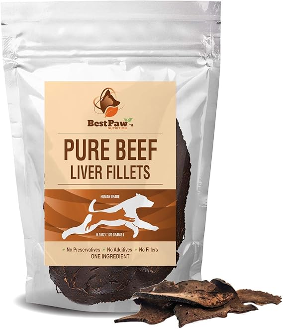 Natural Beef Liver Fillet For Cat & Dog Treats Made in Canada, Trainer
