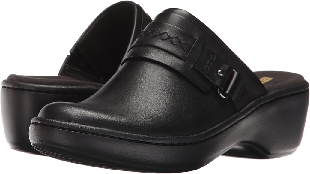 clarks ladies leather mules