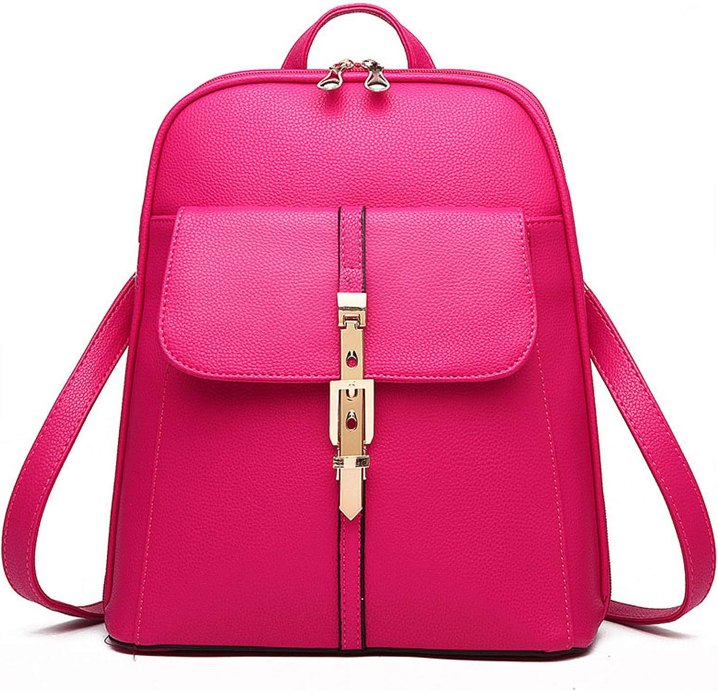 NEW Women Backpack Sweet Ladies Candy Color Backpacks PU Leather Schoolbag Daypack