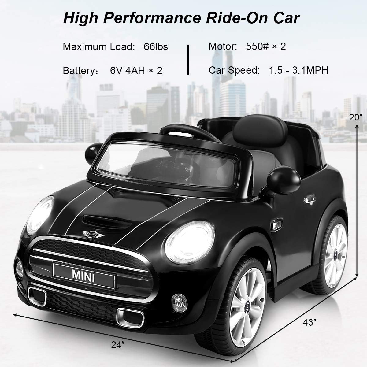 mini cooper 6v ride on