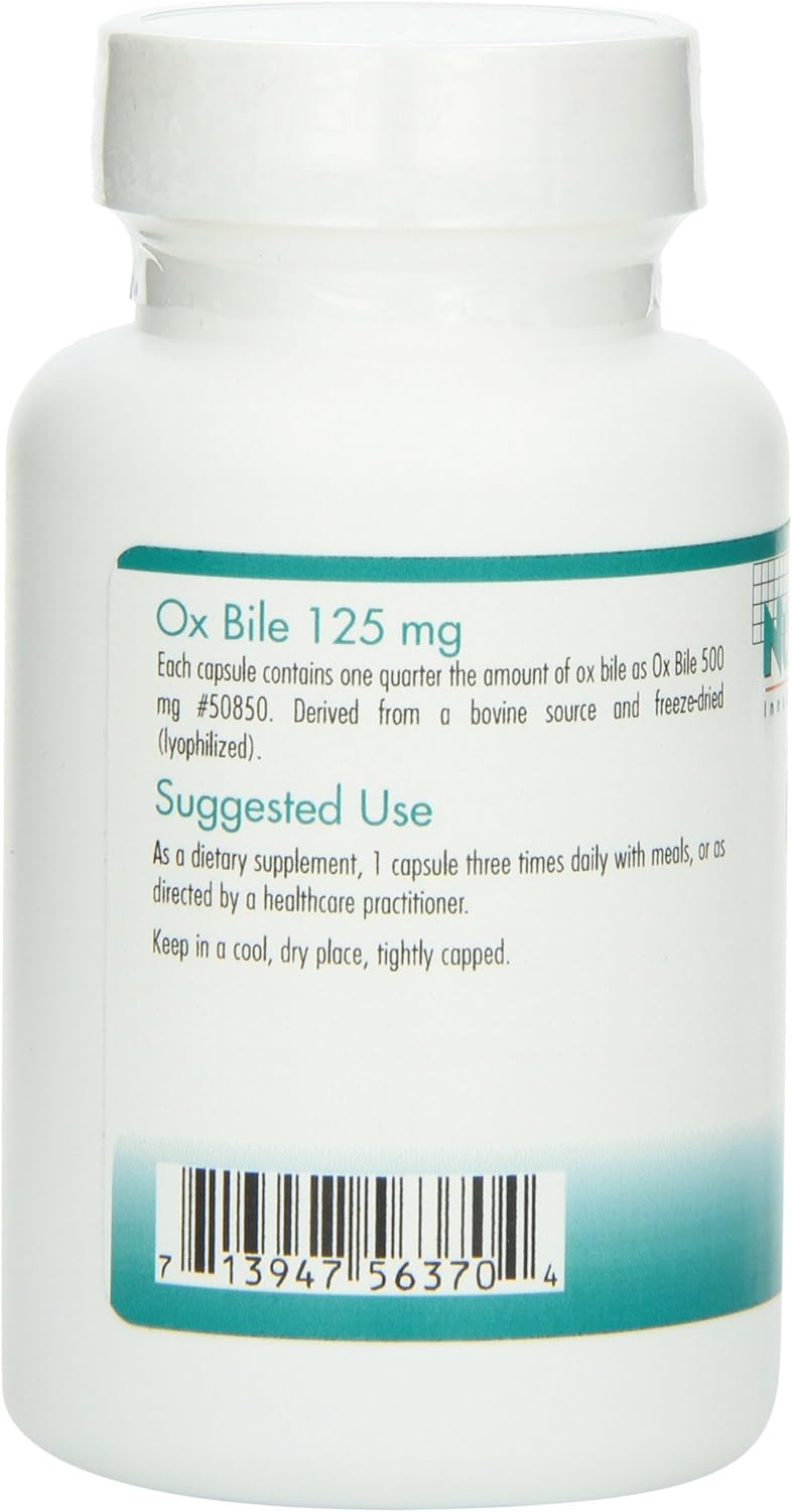 Ox Bile 125 mg 180 Capsules DailyNutriPlus LLC