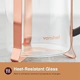 VonShef 8 Cup Cafetiere 1L French Press Copper Stainless Steel Heat Resistant view 2