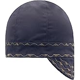 BOCOMAL FR Welding Cap Paisley Printed CAT2 Flame Resistant Midweight 6 Pannel Welder Caps