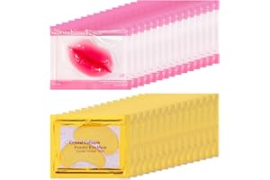EAKROO 30 Pairs Lip Mask & Eye Mask, 24K Gold Crystal Gel Collagen Eye Patches, Bachelorette Party Favors, Bachelorette Party Accessories, Party Favors Adults, Bridesmaid Gifts, Skincare, Stocking Stuffers