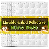Piteno&reg; 350Pcs Double Sided Adhesive Dots, 0.8" Clear Removable Sticky Adhesive Mounting Putty, Waterproof No Trace Dots Adhesive Putty for Poster Picture Festival Decoration Museum (20mm)