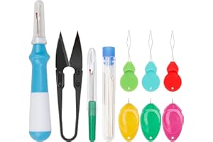 XCZYN Seam Ripper, Needle Threader and Hand Sewing Needles Set, Big Small Stitching Thread Unpicker, Thread Cutter Remover with Scissor for Sewing Needlework DIY Craft