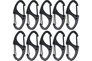 Bytiyar Small Carabiner Clips 1.6 inch(41mm) Metal Double Sided Spring Gate Snap Hooks Keychain Clasp Accessories