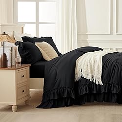 Andency Black Full Size Comforter Set(79x90Inch), 3