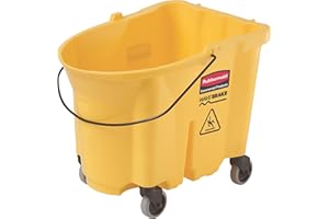 Rubbermaid Commercial Yellow 35-Quart WaveBrake Mopping Bucket with Caster Kit, 1-Pack (FG757000)