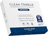 Clean Skin Club XL 100% USDA Biobased Disposable Face Towels Makeup Remover Dry view 1