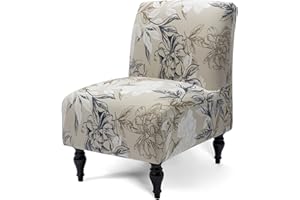 Liykimt Armless Accent Slipper Chair Cover Slipcover,Slipper Chair Without Arms Fabric Stretch Spandex Removable for Armless Chair Furniture Protector Covers for Living Dining Room