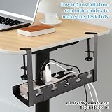 seOSTO Retractable Under Desk Cable Management Tray No Drill 11-21 inch Steel view 7