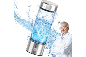 SIMTECT 【3 in 1】 Hydrogen Water Bottle, Hydrohealth Hydrogen Water Bottle Generator with Spe Pem Technology Water Ionizer, Water Purifier in 3 Minutes for Home, Office, Travel, Daily Drinking, Gift (Silver)