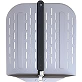 neatNuseful 12-Inch Aluminum Pizza Peel with Long Foldable Handle | Pizza paddle or pizza spatula. Pizza oven Tools &amp; Accessories - For Baking Dough, Bread and Pastry