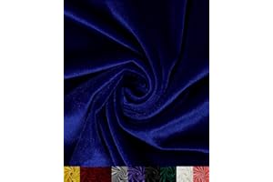 HOTGODEN Stretch Velvet Fabric by The Yard: Royal Blue 63" Wide 2 Yards 95% Polyester 5% Spandex Velvet Fabric for DIY Sewing, Upholstery, Apparel, Costume, Craft
