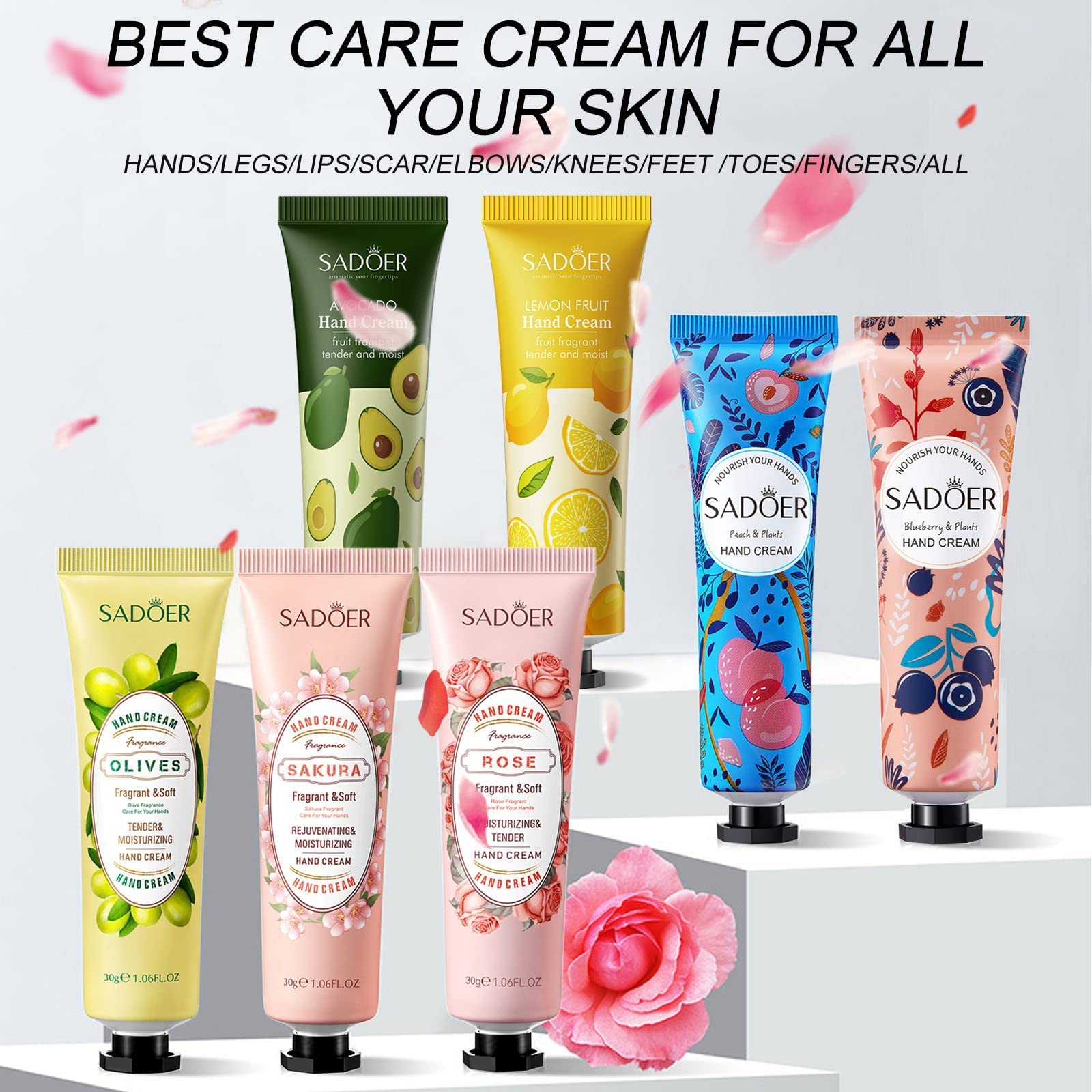 Hand Cream Gifts Set For Women, 14 Pack Natural Plant Fragrance Mini Hand Lotion For Dry Cracked Hands, Travel Size Hand Care Moisturizing Hand Cream Bulk Gift Set For Mom Girlfriend Girls Her