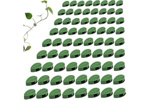 LUOTIVON 72 Pcs Plant Climbing Wall Fixture Clips, Plant Fixer Invisible Wall Vines Fixing Clips with 72 Pcs Acrylic Adhesive Sticker, Self-Adhesive Hook Plant Vine Support Holder