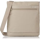 Hedgren LEONCE Crossbody Bag - RFID Protection, Zip Lock, Pen & Slip Pockets, Water-Repellent, 0.92L - Cashmere Beige