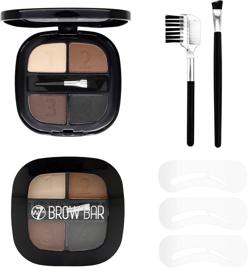 W7 Brow Bar Eyebrow Stencil Kit Shape Define Brows Professional Makeup Tool