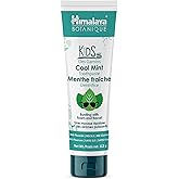 Himalaya Botanique Kids Toothpaste, Cool Mint Flavor to Keep Kids Brushing Longer, Natural, Fluoride-Free, SLS-Free, Carragee
