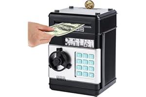 MOZSOY Piggy Bank Cash Coin ATM Bank Electronic Coin Bank for Teens Girls Toy Ages 3-12 Children with Password Lock, Gift and Creative Idea for Girls3.4.5.6.7.8.9.1011 Years Old