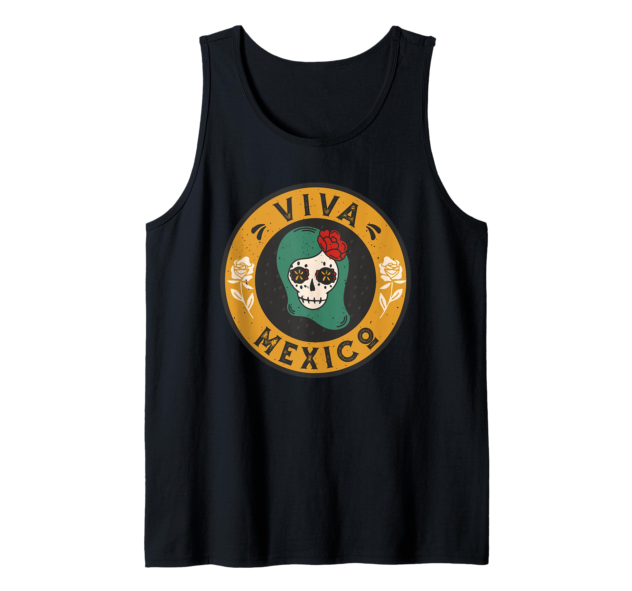 5 De Mayo Costume Pancho Skeleton Skull Para Hombre Mexico Tank Top