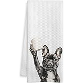 WOTYPU Funny French Bulldog Gifts Bathroom Hand Towels, French Bulldog Dog Lovers Gifts Decorative Hand Towels for Kids Guest Bathroom Washroom Half Bath, 16X24 Inch