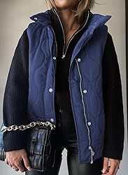 EVALESS Cropped Puffer Vest Women Lightweight