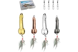 AIXUANDOCR Bass Fishing Lure, Fishing Spoons, Topwater Fishing Lures with Trebles Hooks, Trout Fishing Lures, Fishing Tackle for Freshwater and Saltwater, Fishing Gifts for Men