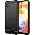 Aikcks for Samsung Galaxy A04 Phone case, Shockproof, Scratch Resistant Carbon Fiber Jacket, Soft TPU,for Galaxy A04 case (Black)
