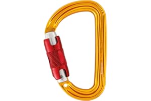 Petzl SM'D Carabiner - Versatile, Lightweight, Compact, D-Shaped Locking Carabiner for Rock and Ice Climbing - Twist-Lock
