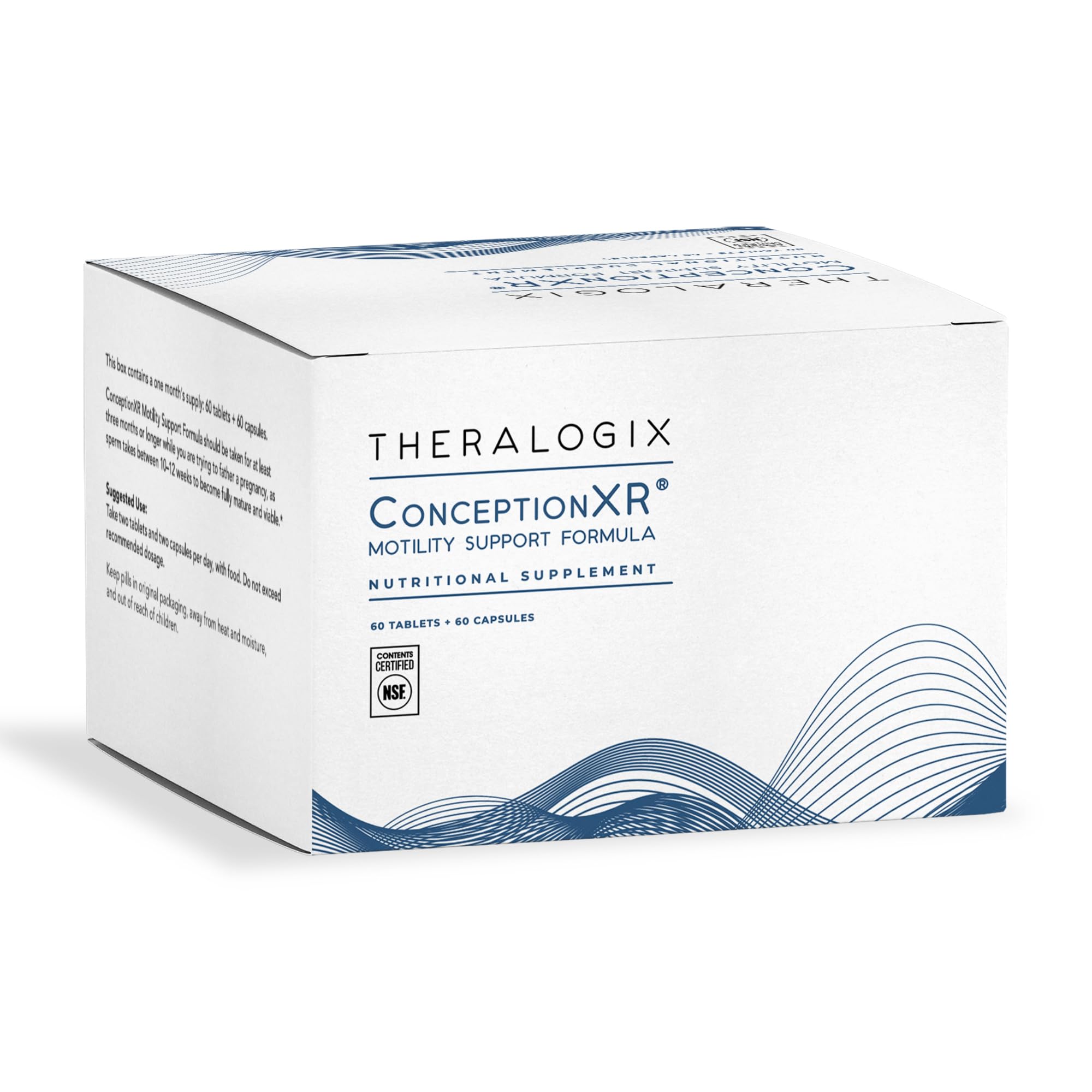 Theralogix ConceptionXR Motility Support Formula - Men's Preconception Vitamins for Fertility Support - Male Fertility Supplements for Sperm Health* - NSF Certified - 60 Tabs + 60 Caps (30-Day Supply)
