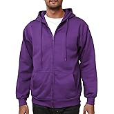 LINMYZAI Men's Full Zip Hoodie Fleece Long Sleeve Hooded Sweatshirt Pullover Men Lightweight Athletic Hoodies