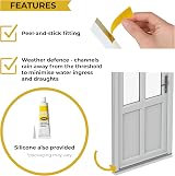 HomeSecure uPVC Door Weather Bar White 870mm Peel & Stick Rain Deflector view 5