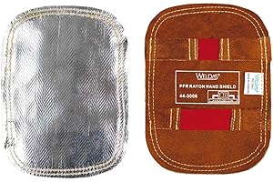 Weldas® aluminized PFR rayon welding hand shield against high radiant heat welding processes, 44-3006, One size fits all, Col