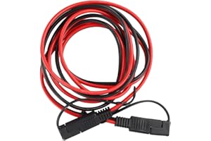 SAE Extension Cable 14 Gauge, Heavy Duty SAE to SAE Cable with 14AWG Copper Wire Extension for Solar Panel Quick Disconnect H
