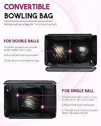 2 Ball Bowling Bag with Wheels Double Dual Bowling
