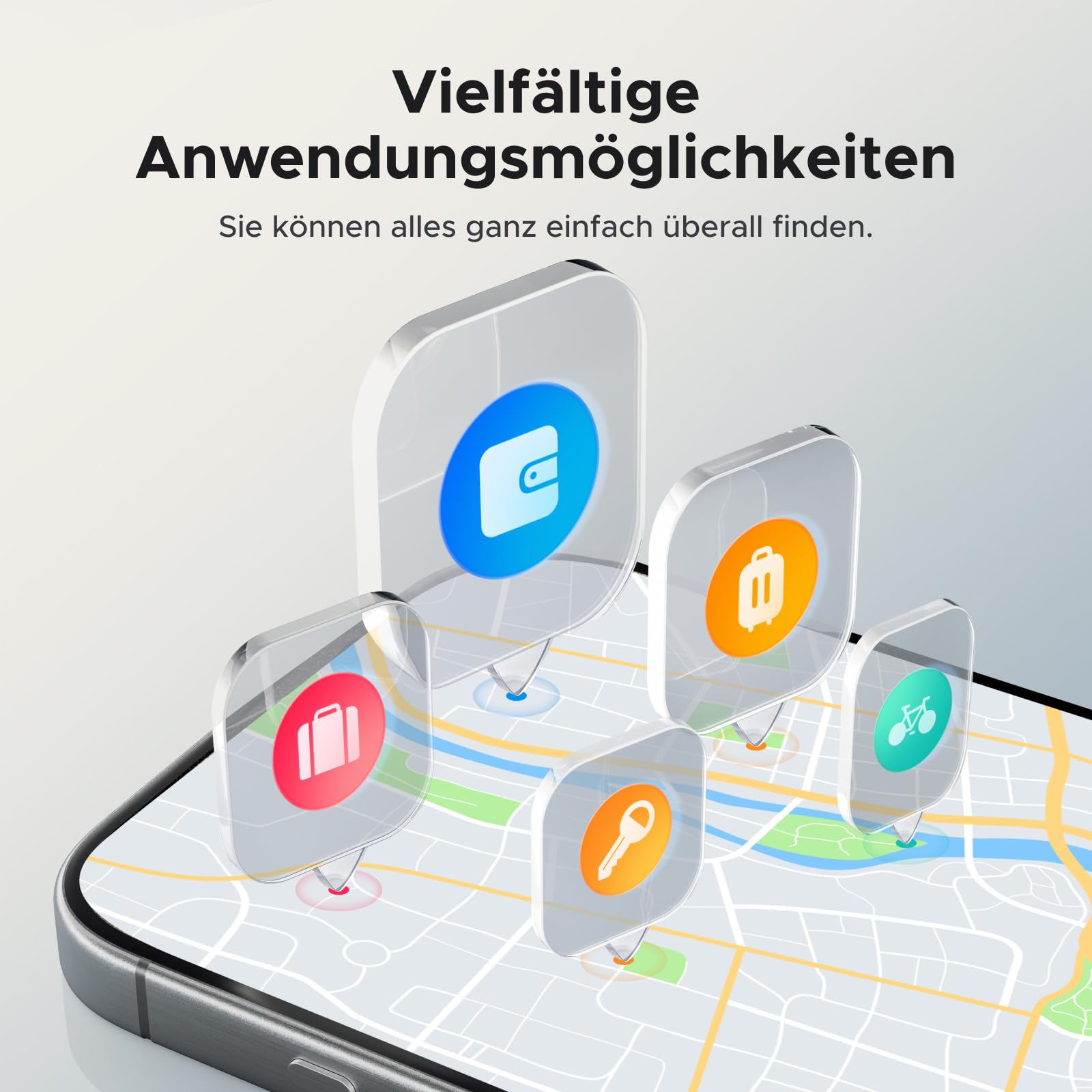 UGREEN Finetrack 4er Pack unterstützt USB C Aufladen, Bluetooth Tracker kompatibel mit Apple Find My (nur iOS), Smarttag bis zu 12 Monate Akkulaufzeit, Finder für Schlüssel, Koffer, Pass 7